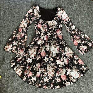 Women’s Y2K Babydoll Whimsigoth Forest Fairy Floral Festival Dress size:XS